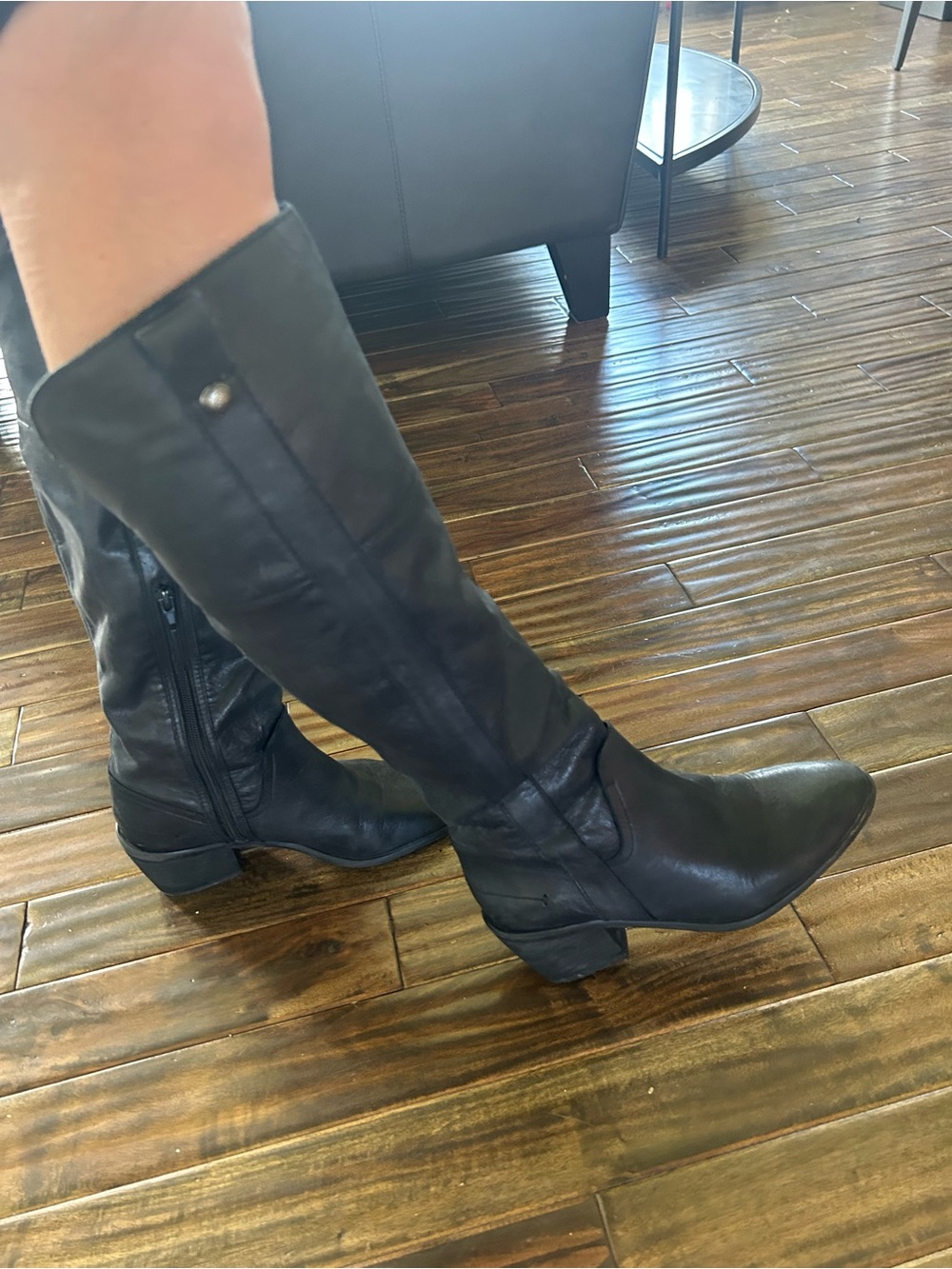 Vince Camuto Genuine Leather Upper Knee-High Leather Boots